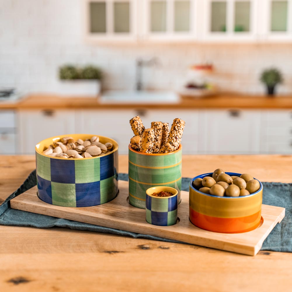 Service apéritif 4 pièces Capri 34,5cm Table passion - Mathon - 3