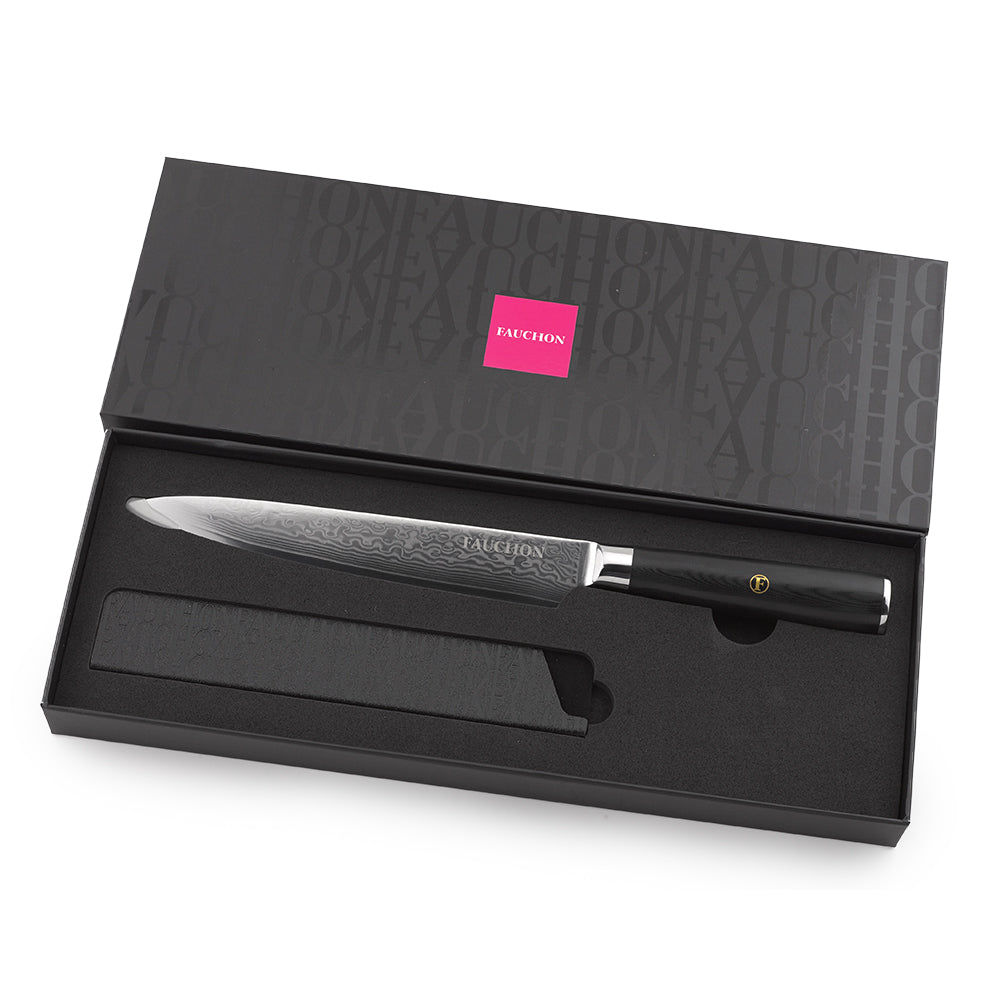 Couteau à trancher 32,5cm DAMAS Fauchon Art de la Table - Mathon - 1