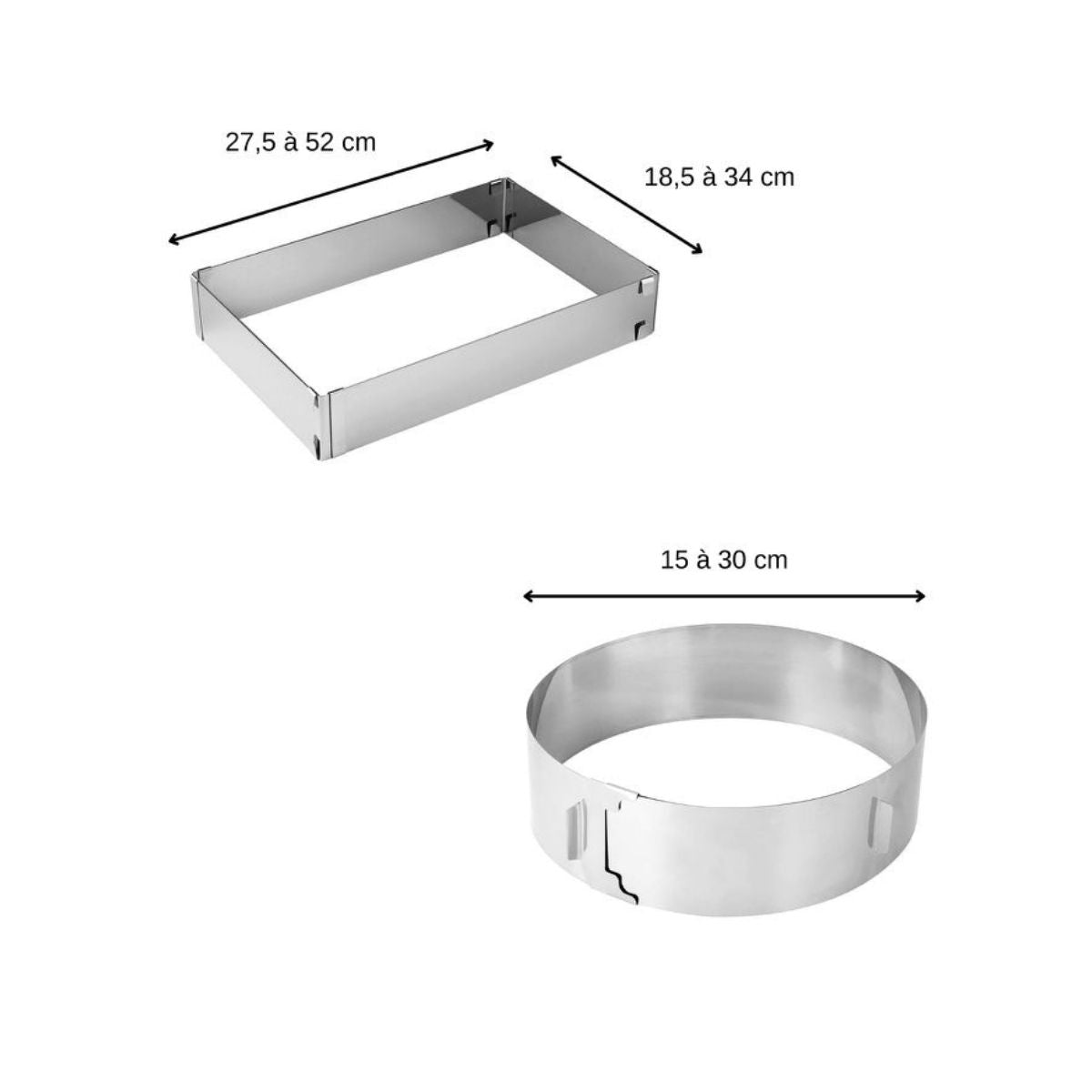 Cadre et cercle à pâtisserie réglable Zenker Smart Pastry Zenker - Mathon - 3