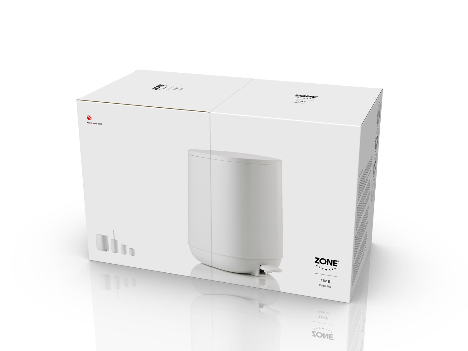Poubelle à pédale Time en ABS Blanc Zone Denmark - Mathon - 5