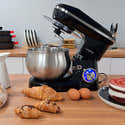 Robot Pâtissier SENYA 1500W - Bol Inox 5L - 10 Vitesses + Fonction Pulse - Accessoires : Crochet, Fouet, Batteur - Couvercle Anti-éclaboussures Avec Séparateur D'œuf - Silencieux - 5