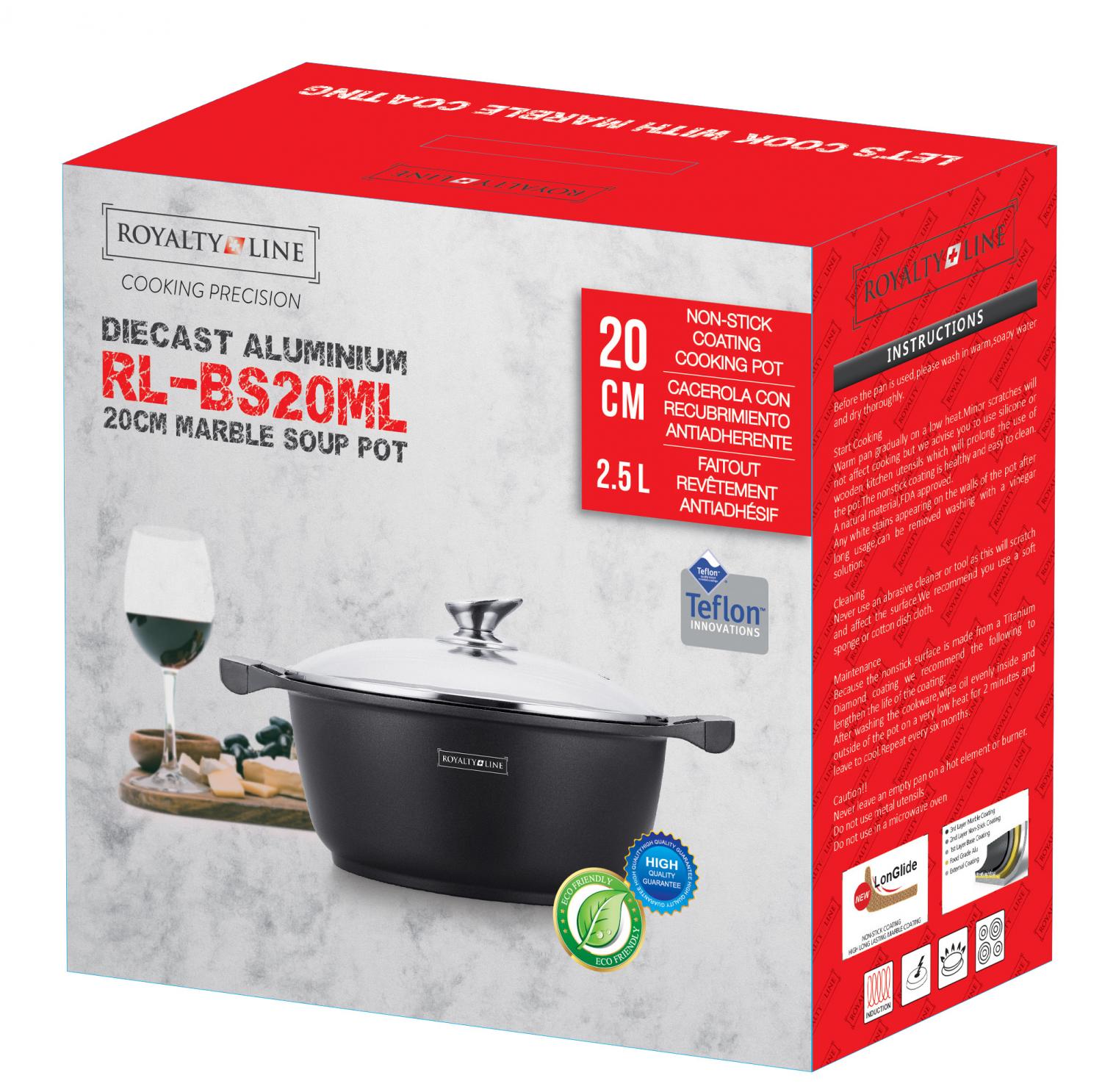 RL-BS20M: Marmite et cocotte en marbre - 20cm Royalty Line - Mathon - 2