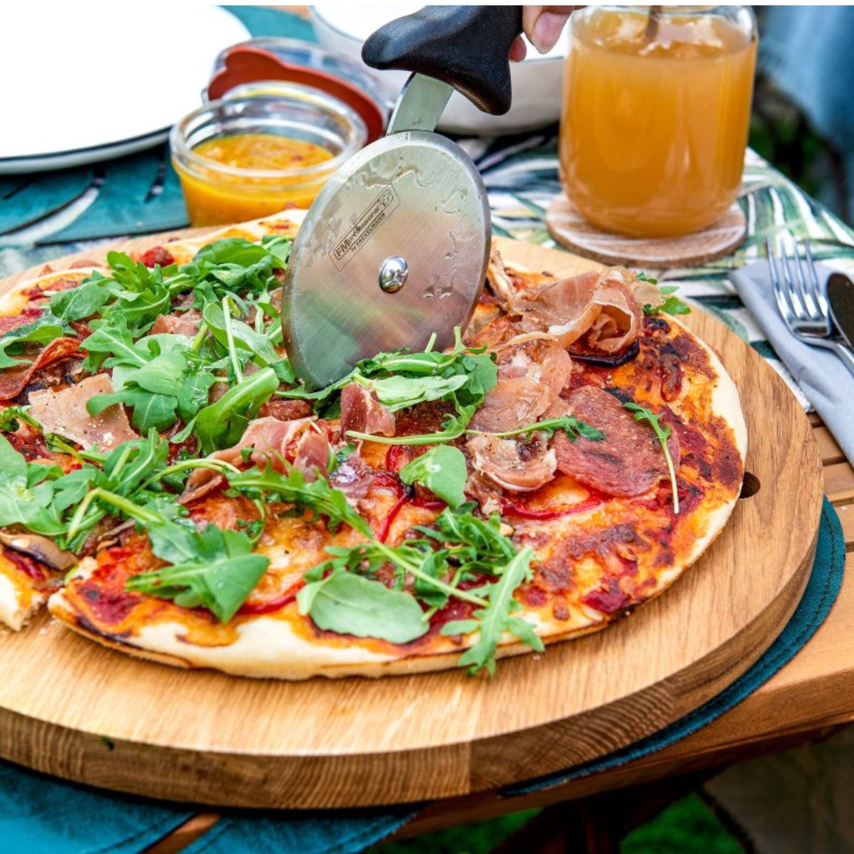 Ensemble plaque à pizza perforée 32 cm et roulette FM Professionnal FM Professional - Mathon - 4