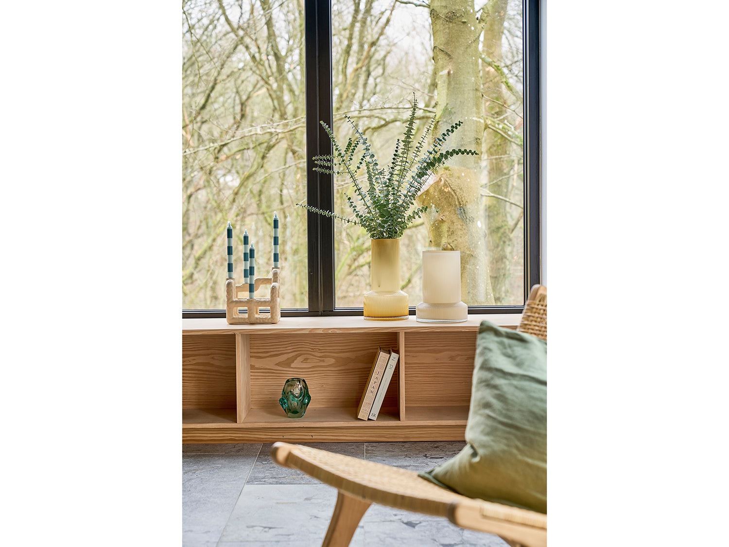 Bougeoir Lyng en Polyrésine Sable Villa Collection - Mathon - 6