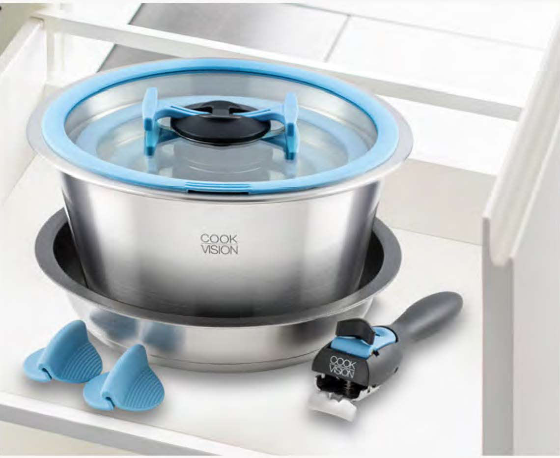 Set de 11 pièces avec couvercle bleu Cookvision - Mathon - 2