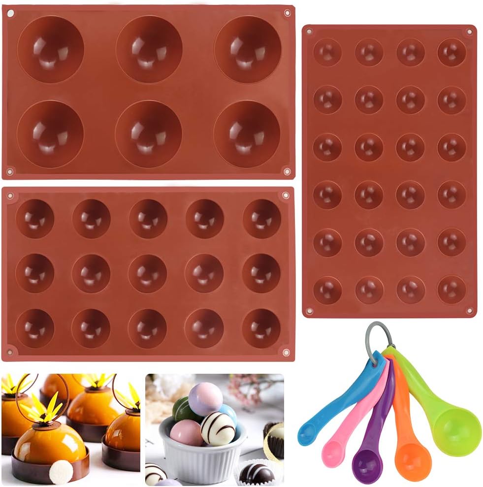 Lot de 3 moules semi-sphériques en silicone Vendos85 - Mathon