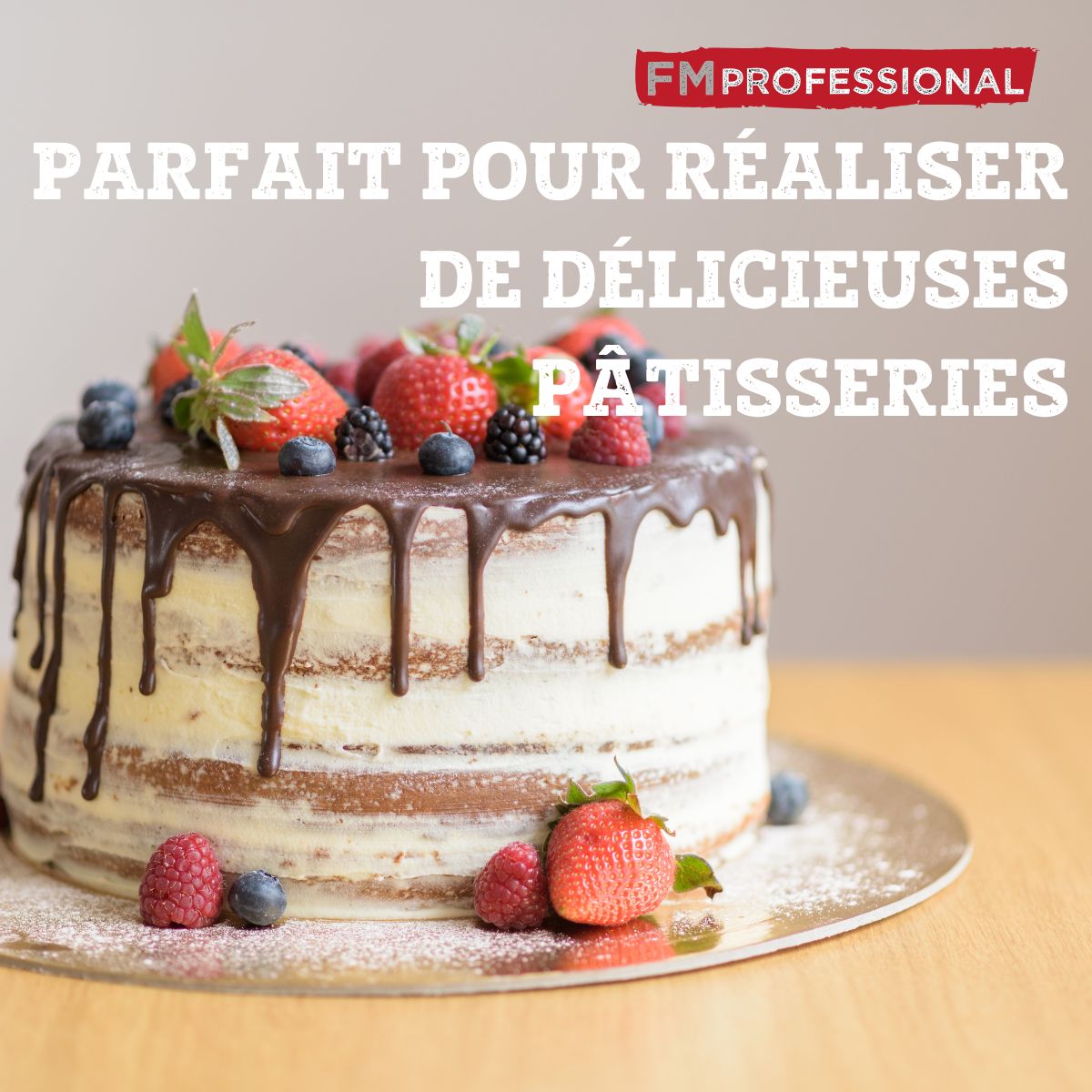 Fouet de cuisine et pâtisserie en inox 35 cm FM Professional - Mathon - 4
