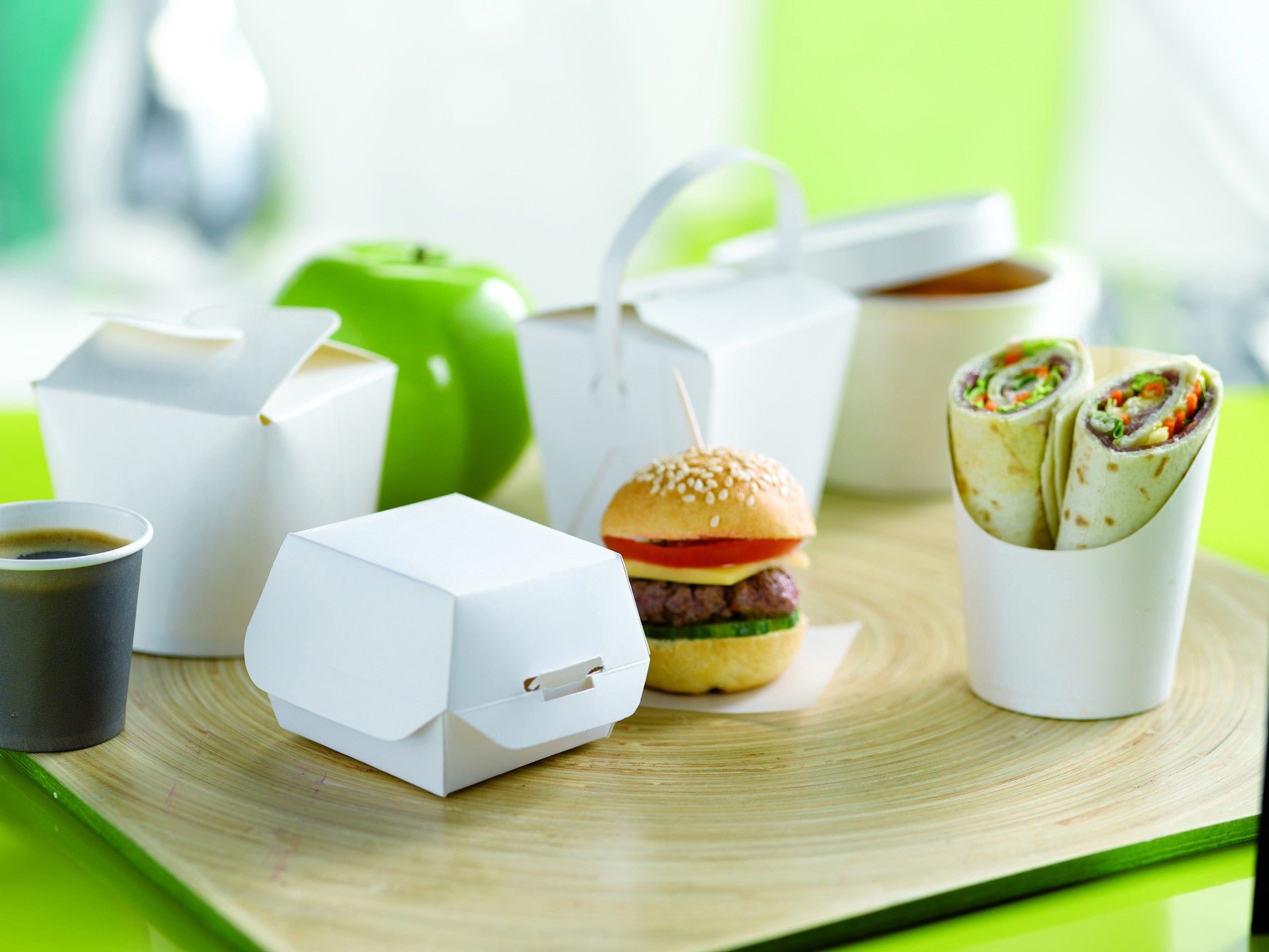 50Pcs - Couvercle plat blanc en carton kraft perforé pour la vapeur FirstPack - Mathon - 3