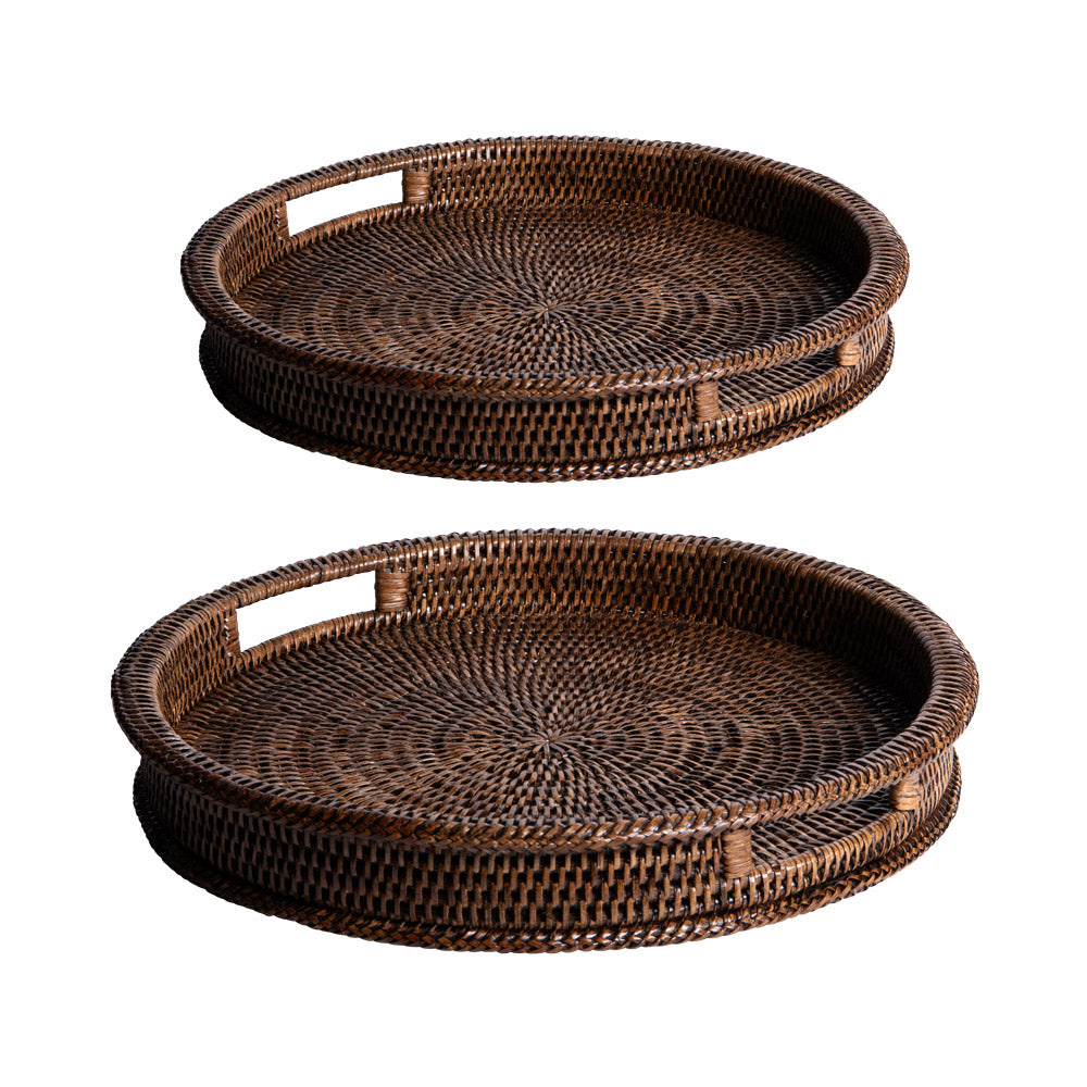 Set de 2 plateaux rond Saya 35 et 40 cm Table passion - Mathon