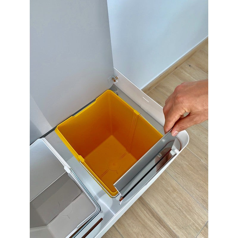 Poubelle pour tri sélectif modulable, fermeture douce, 40 litres, ecobox-top Don Hierro - Mathon - 8