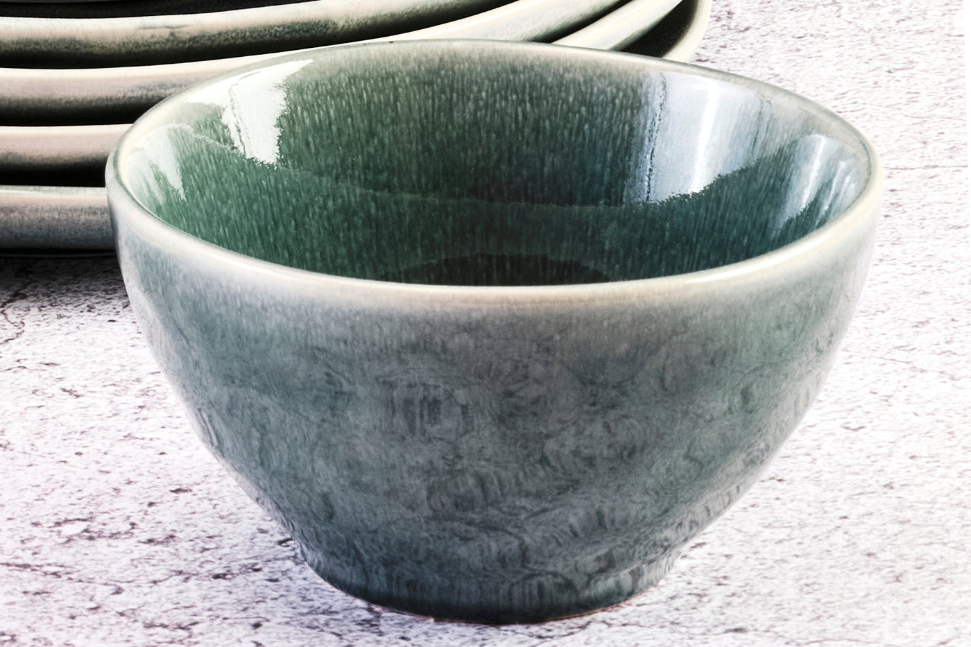 Lot de 6 bols moyens en grès bleu D14.5 Björn - Mathon - 5