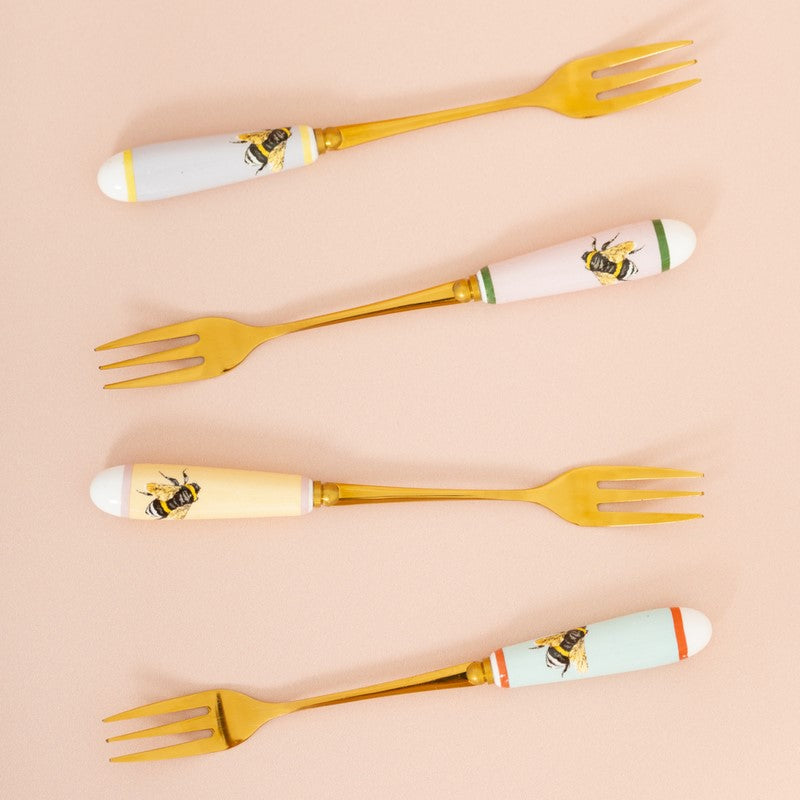 Coffret de 4 fourchettes à dessert BEE - Animal Magic Yvonne Ellen - Mathon - 4