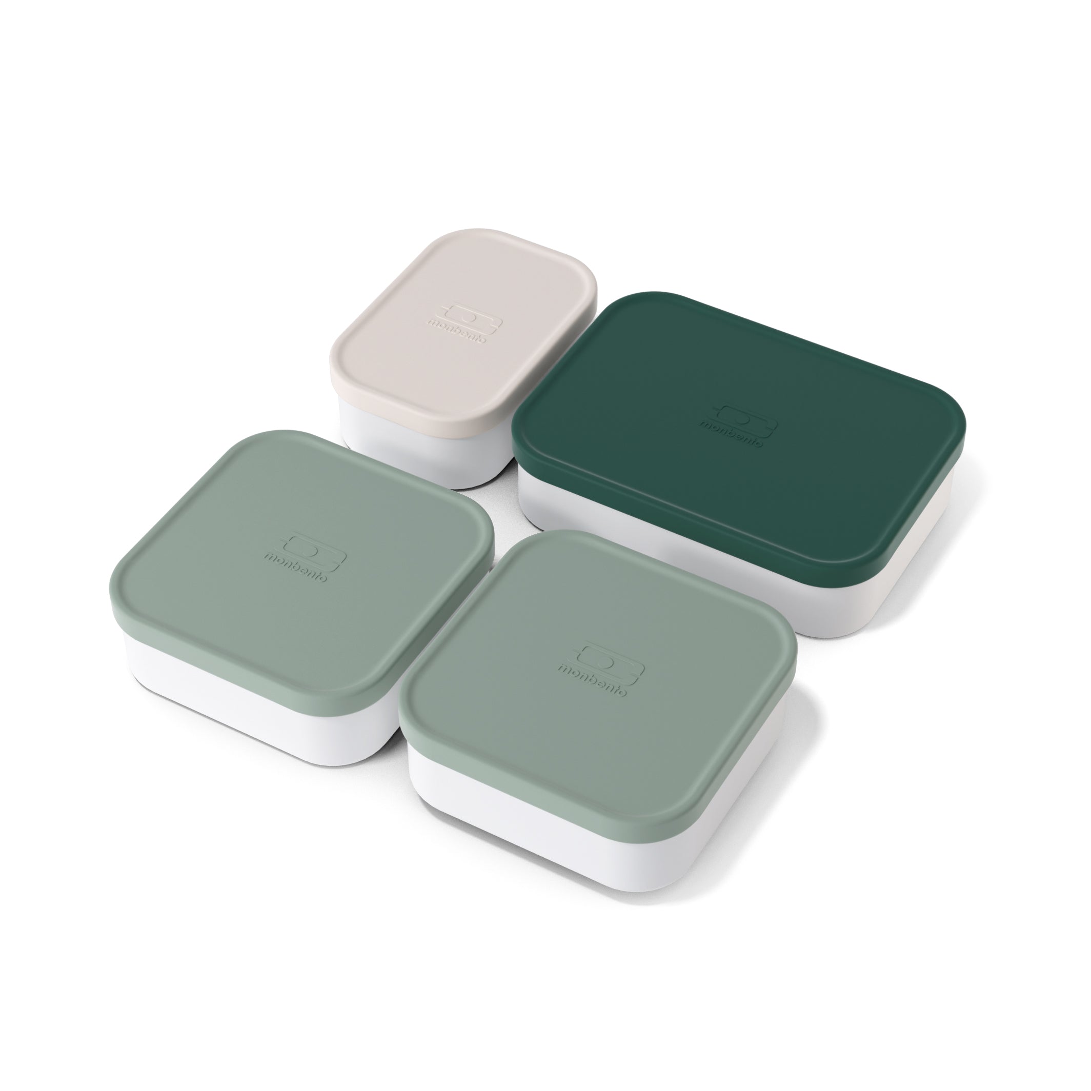 Boîtes compartiments pour lunch box monbento Extra Blanc et Vert Monbento - Mathon - 1