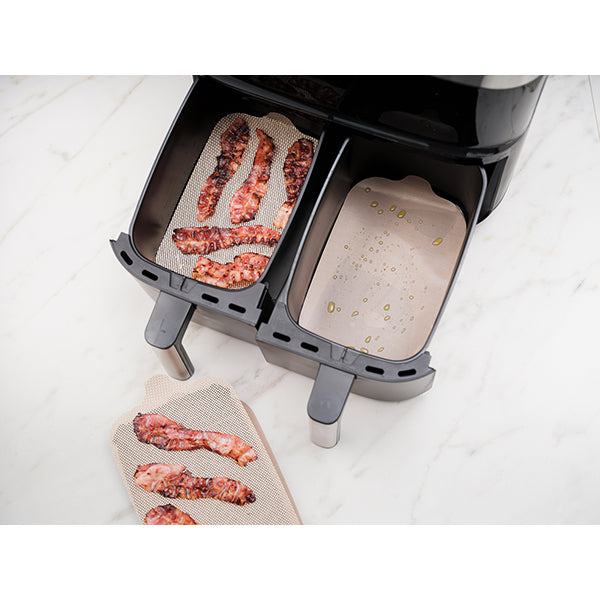 Set de feuilles de cuisson rectangulaires pour friteuses à air chaud double panier NoStik - Mathon - 5