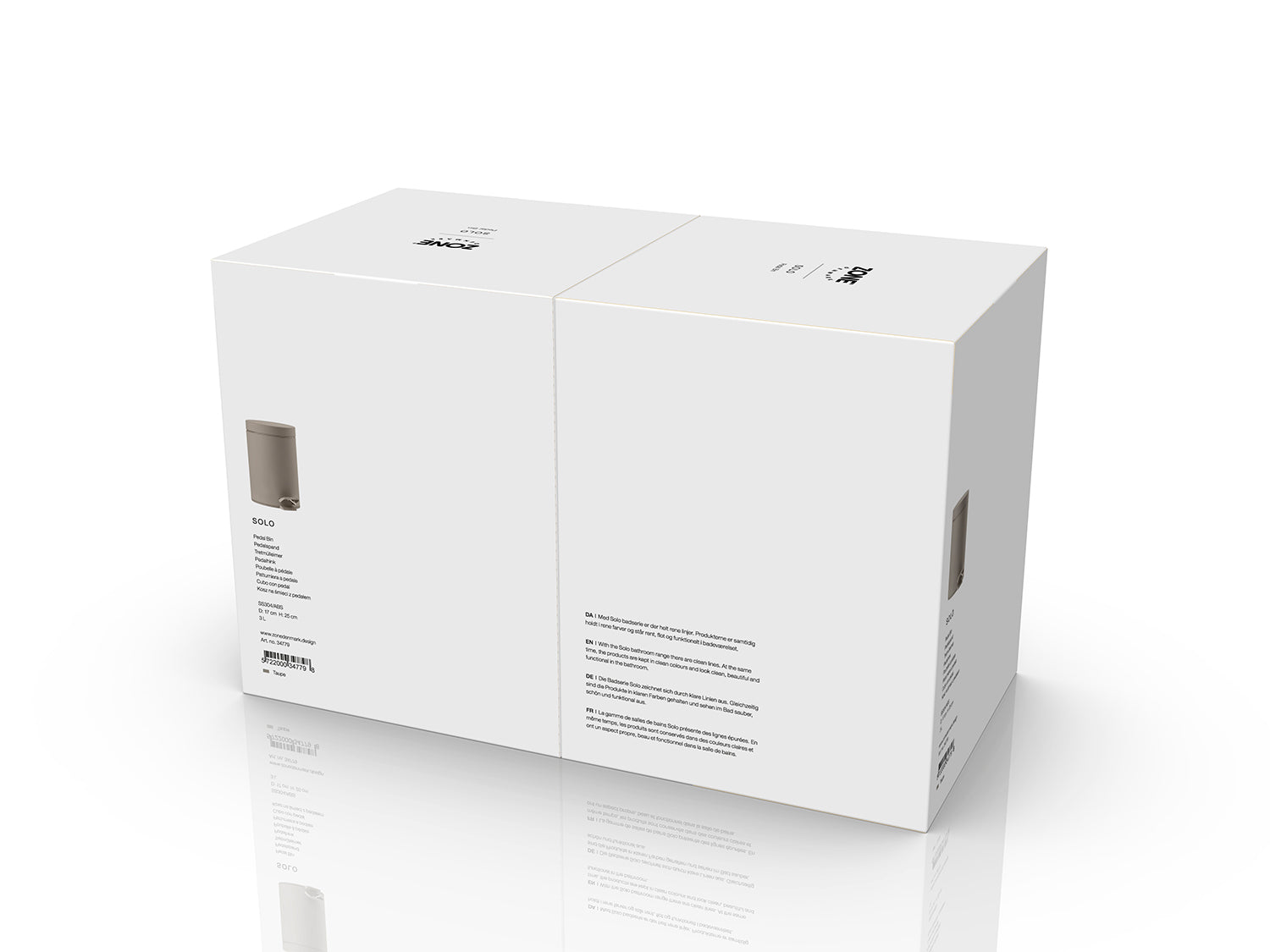 Poubelle à pédale Solo en Acier 18/8 Taupe Zone Denmark - Mathon - 6