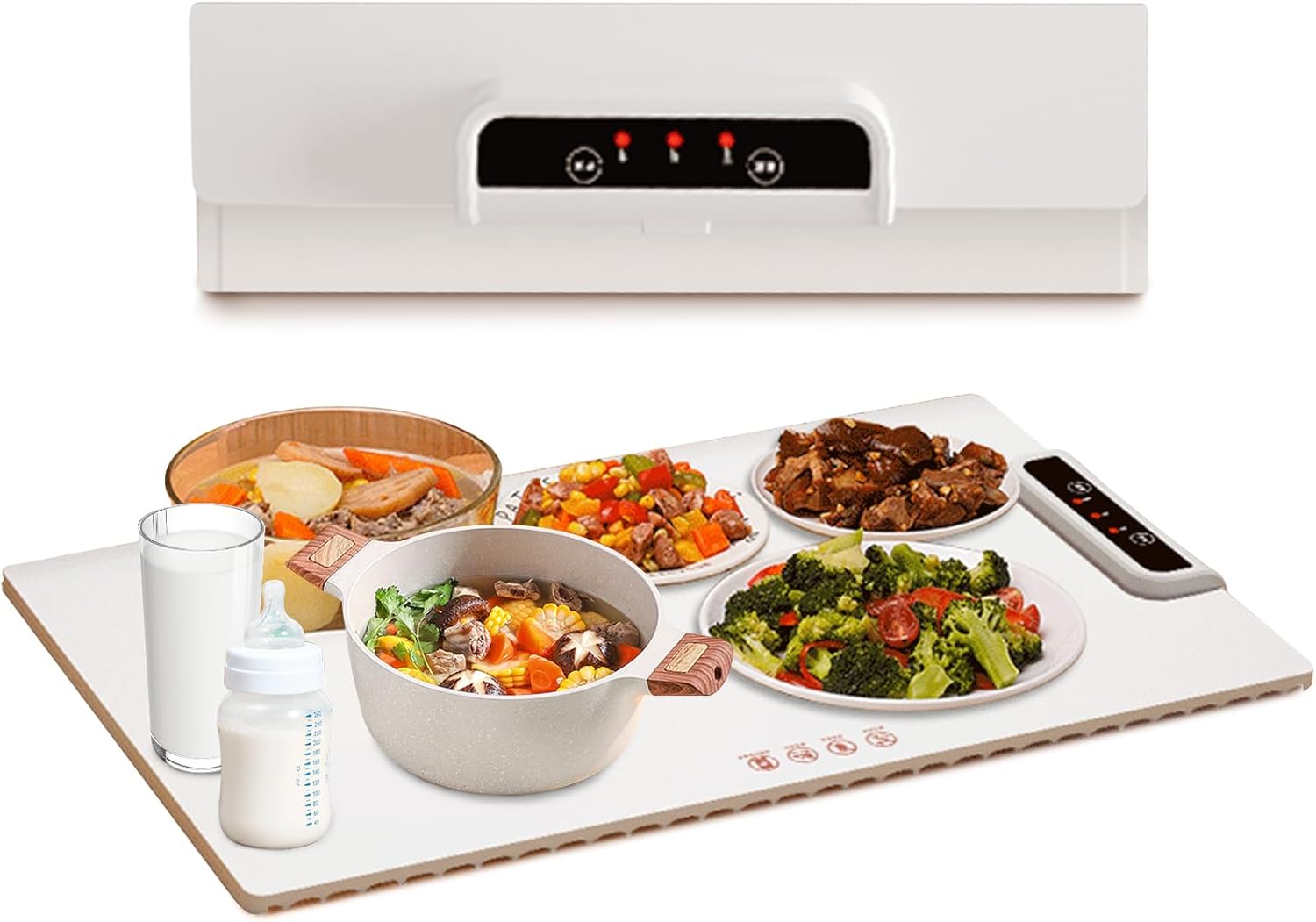 Plaque Chauffante Électrique assiettes Pliable 3 Températures blanc Vendos85 - Mathon