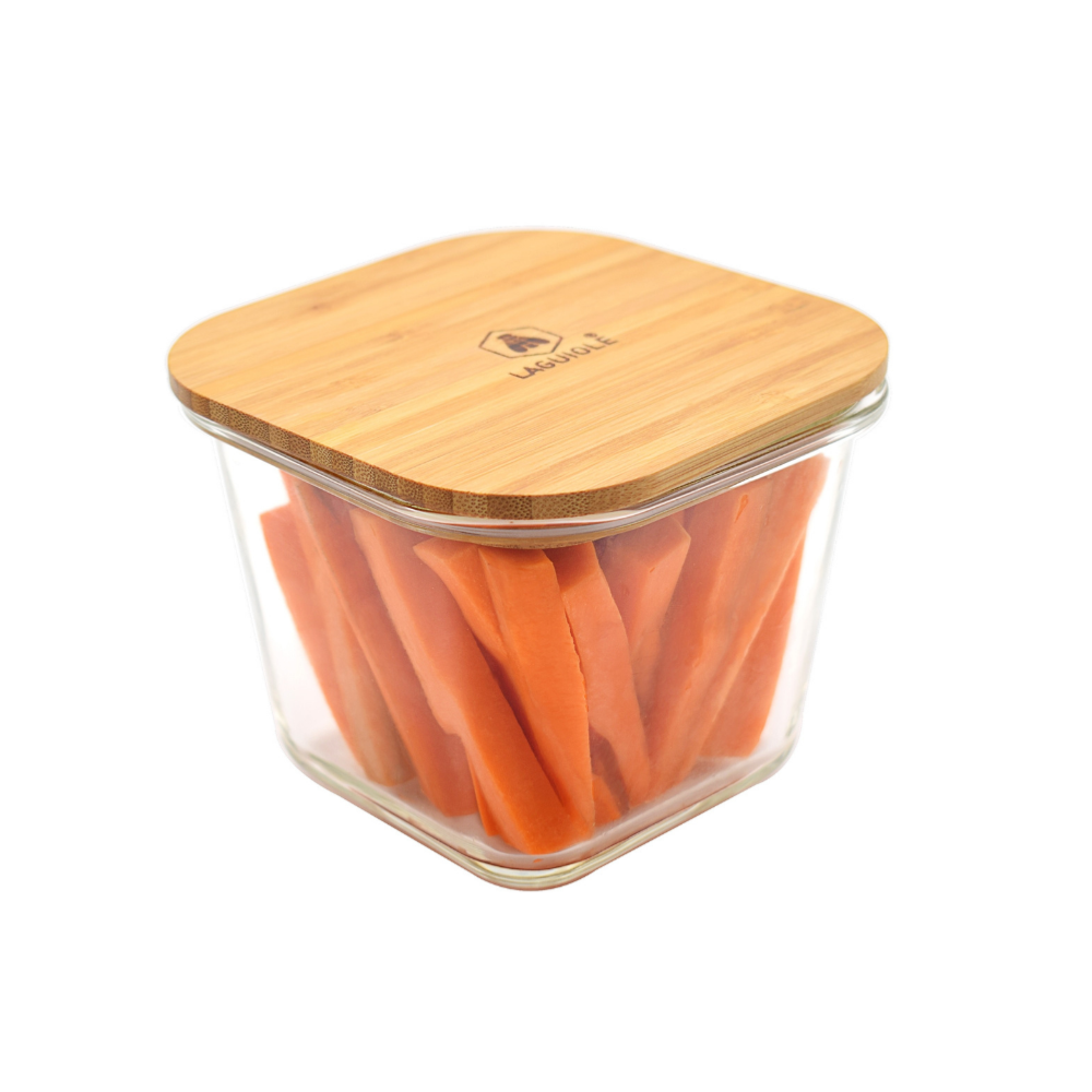 2 boîtes carrées hautes en verre bambou Laguiole Cuisson - Mathon - 3