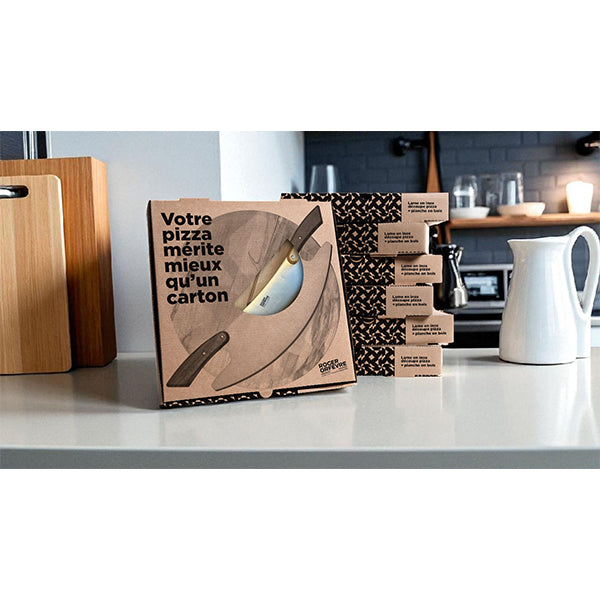 Coffret couteau Pizza Rocket et planche à pizza 33 cm Roger Orfèvre - Mathon - 5