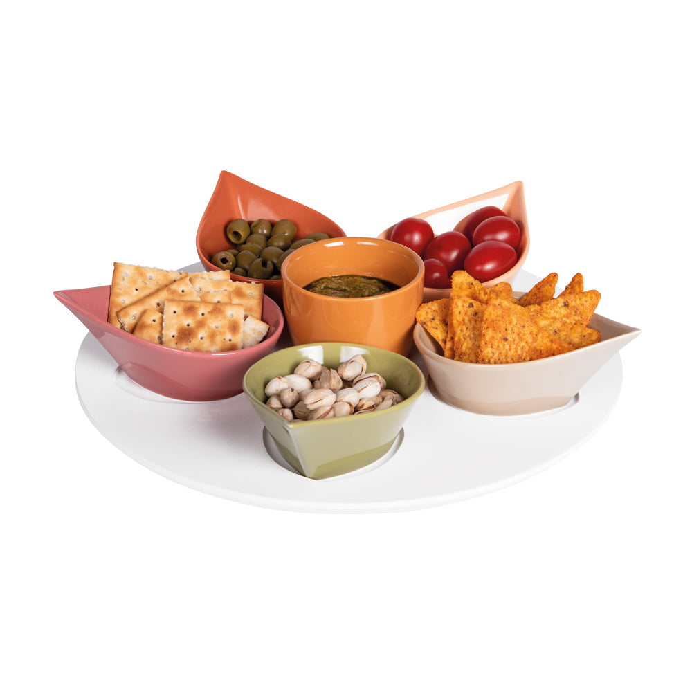 Service apéritif 7 pièces Udaipur 34 cm Table passion - Mathon - 2