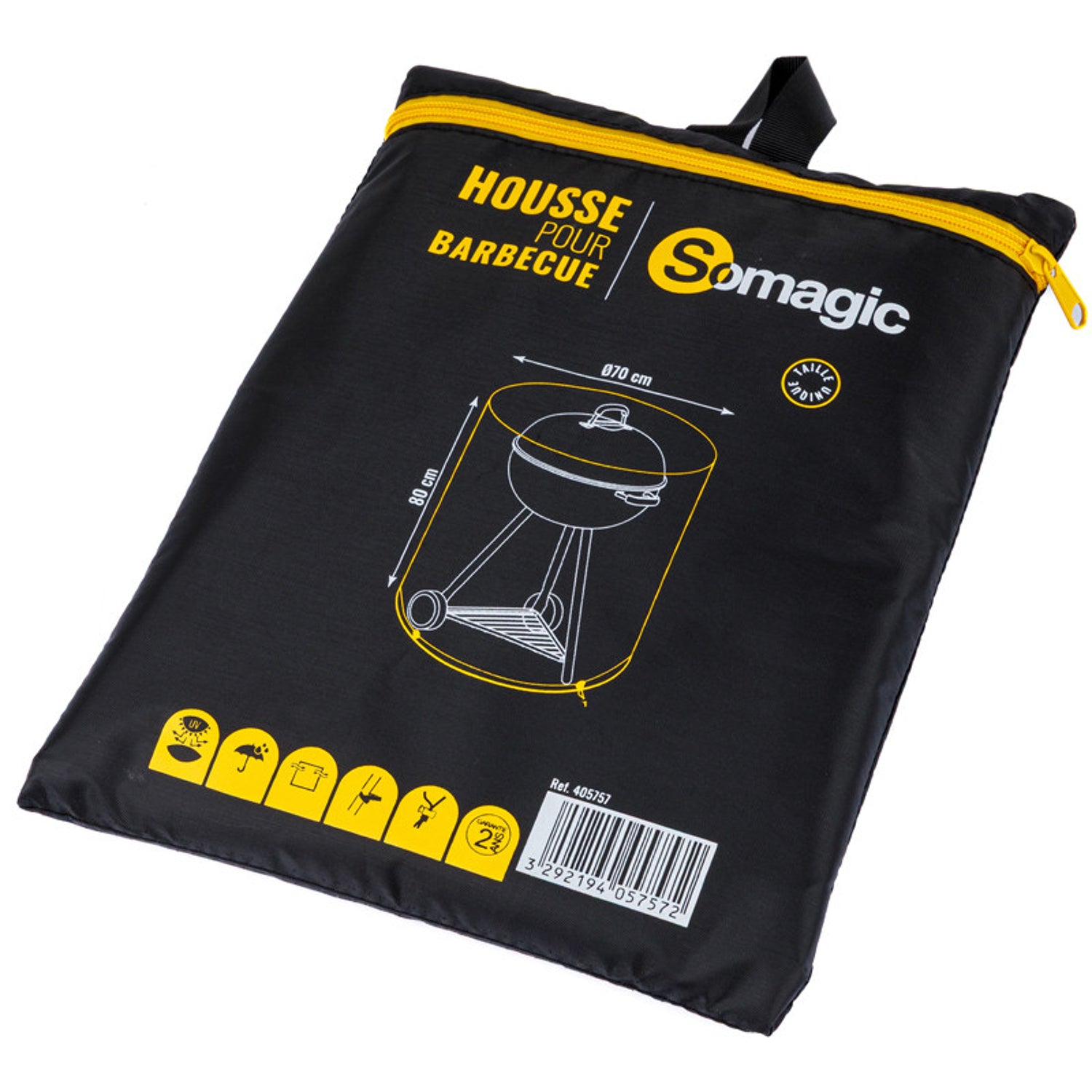 Housse Ø 70 x H 80 cm pour barbecue rond Somagic - Mathon - 1