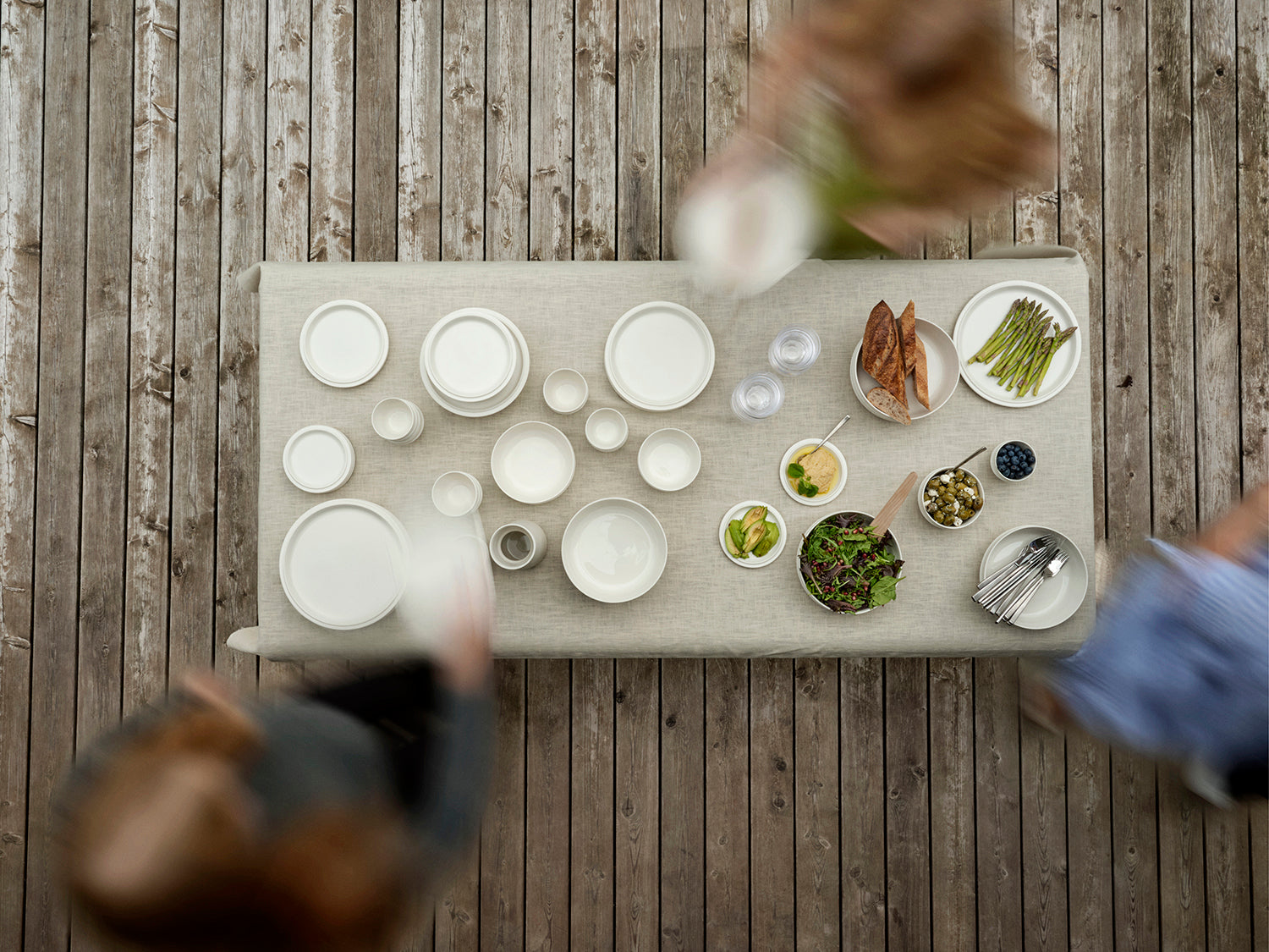 Assiette à pâtes EAU en porcelaine Blanc cassé Zone Denmark - Mathon - 3