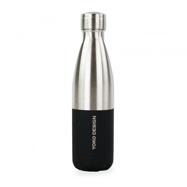 Bouteille Duo 500 ml Noire Soft & Inox Yoko® Design - Mathon