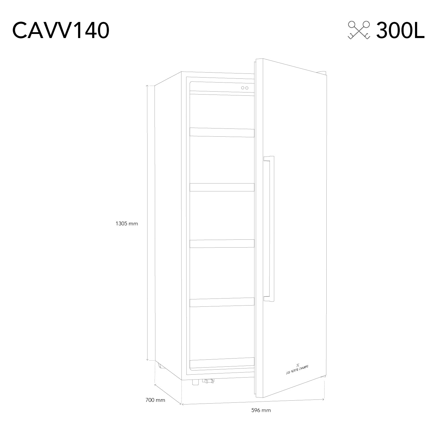 Cave à vin 140 bouteilles pose libre - CAVV140 Les Petits Champs - Mathon - 5