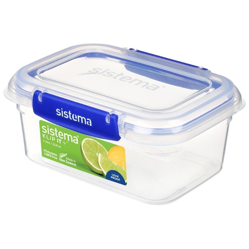 Boîte Alimentaire Rectangulaire  Klip IT Plus 1 Litre - Sistema - Mathon