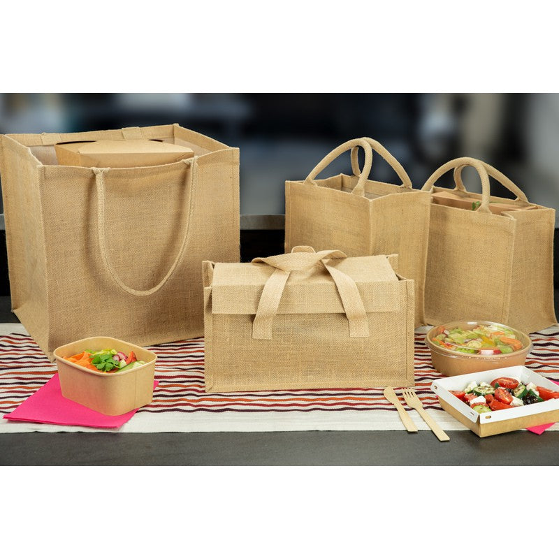 30Pcs - Sac cabas en jute brun 170x260x280mm FirstPack - Mathon - 2