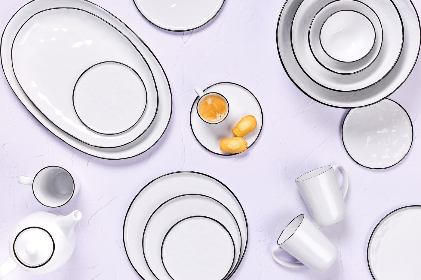 Assiette PURE Ø21,5cm - 4 pièces - Blanc Neige Björn - Mathon - 6