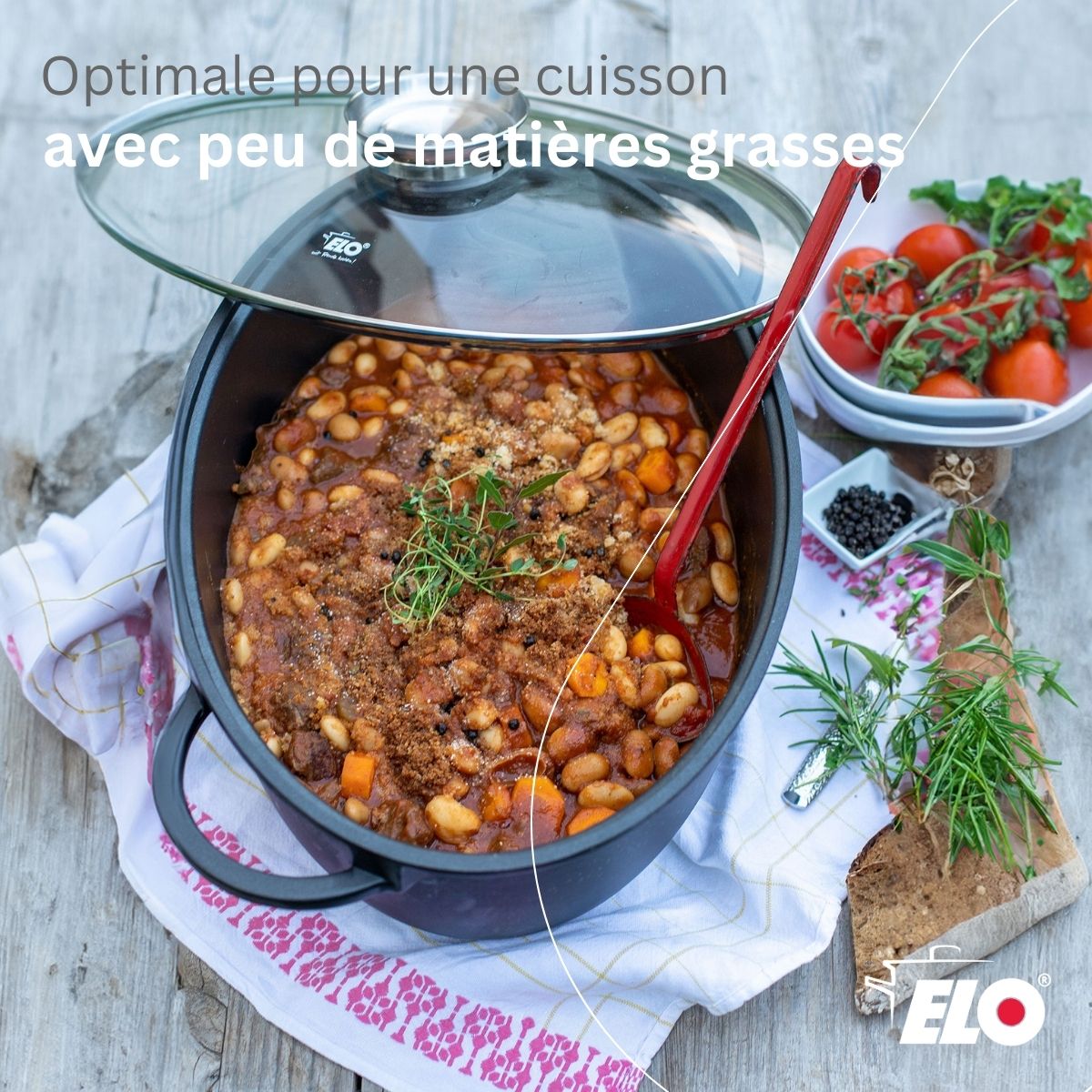 Cocotte 38 x 25 cm en fonte aluminium antiadhésive 7 L  Alucast Elo - Mathon - 3