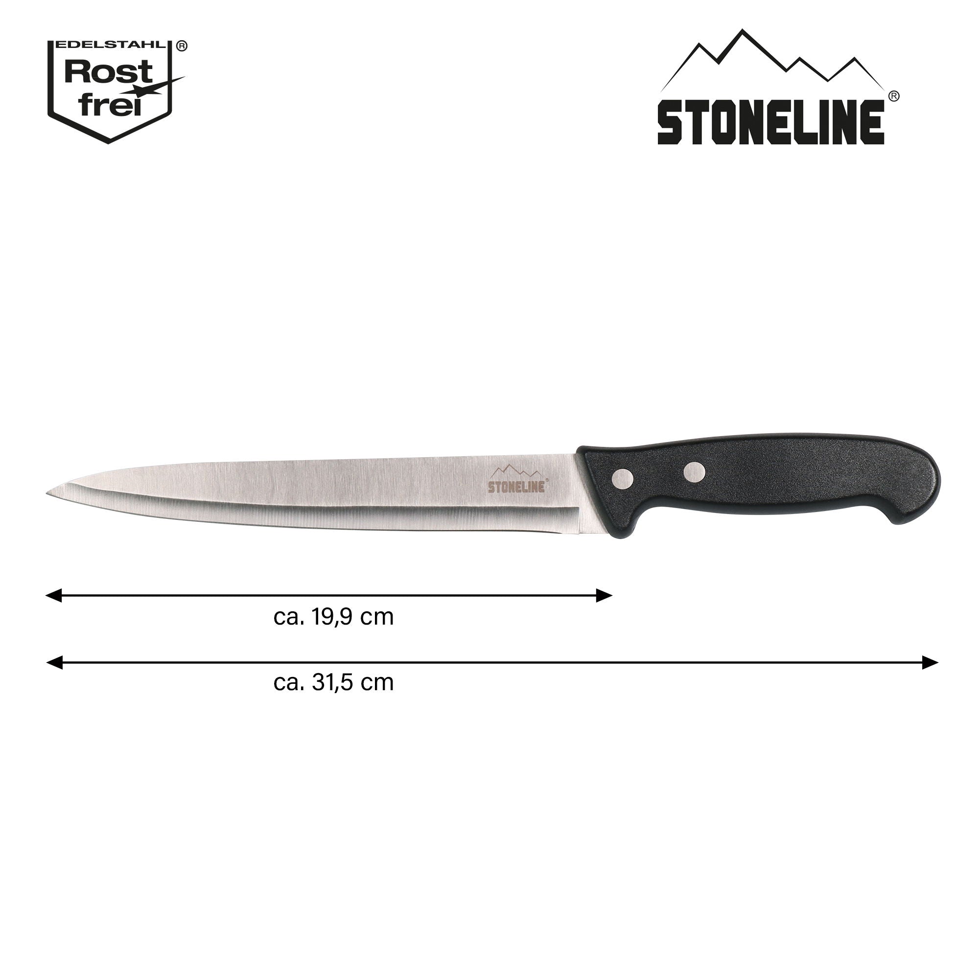 Couteau de boucher 31,5 cm, avec protection de lame Stoneline - Mathon - 2