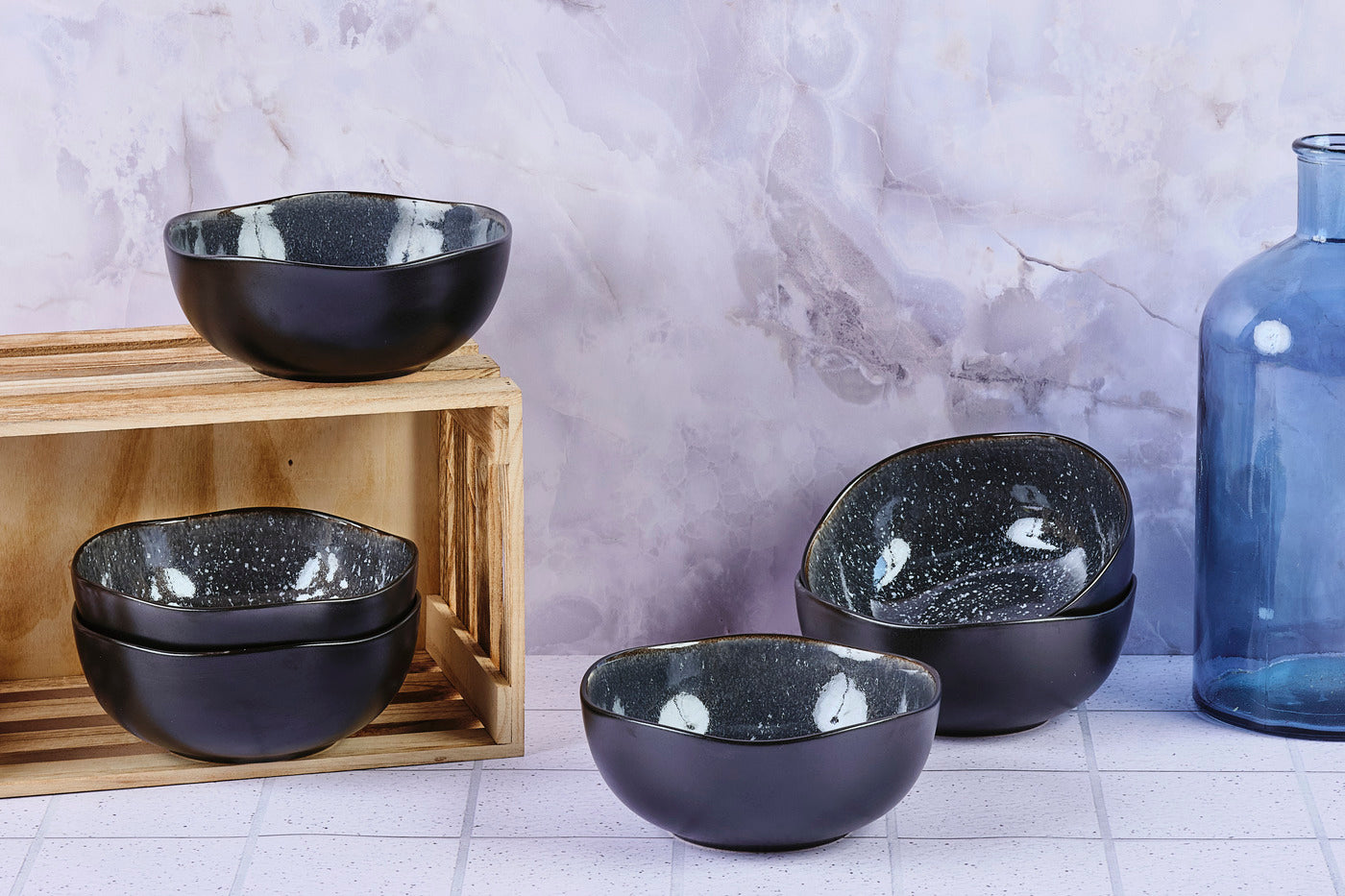 Bol IRIS Ø16,5cm - 6 pièces - Bleu nuit Björn - Mathon - 2