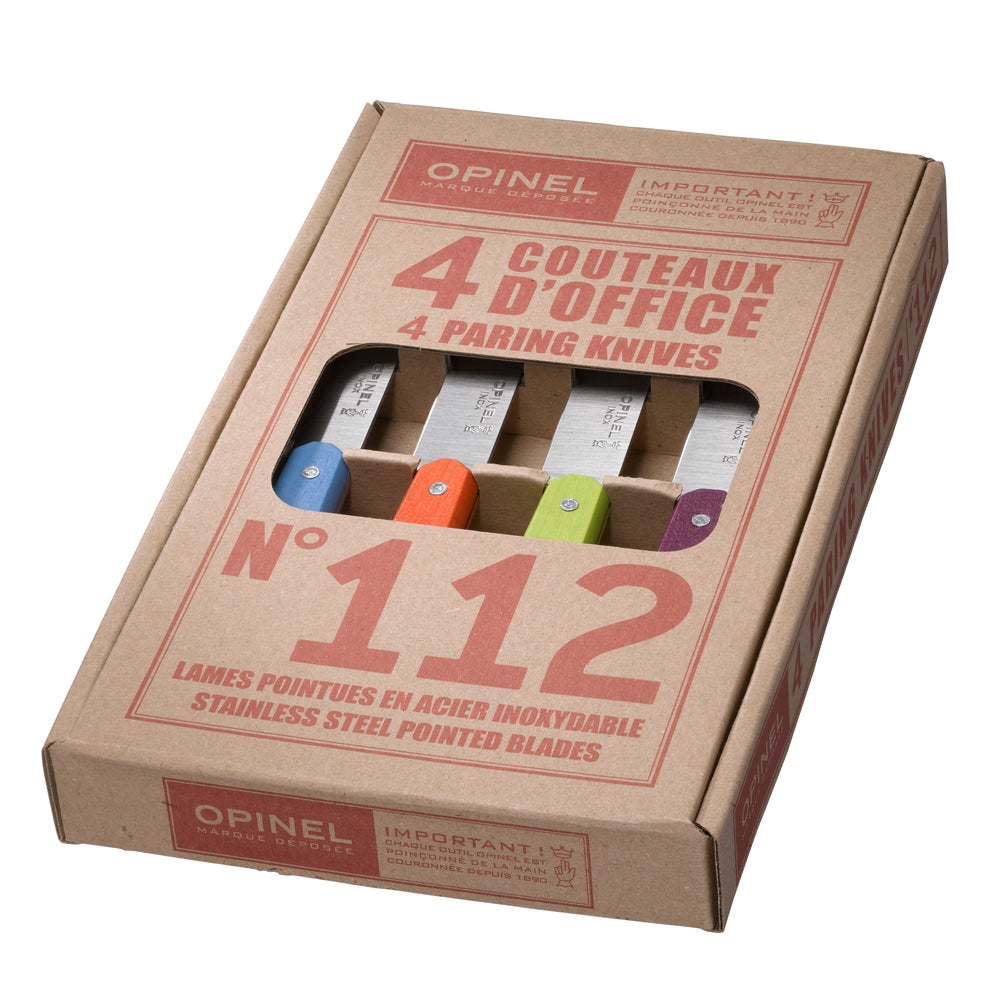 Coffret 4 couteaux office N°112 lame inox 10 cm 4 coloris - Mathon - 2