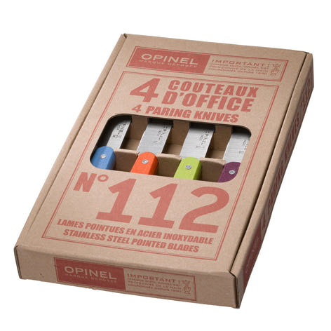Coffret 4 couteaux office N°112 lame inox 10 cm 4 coloris - Mathon - 2