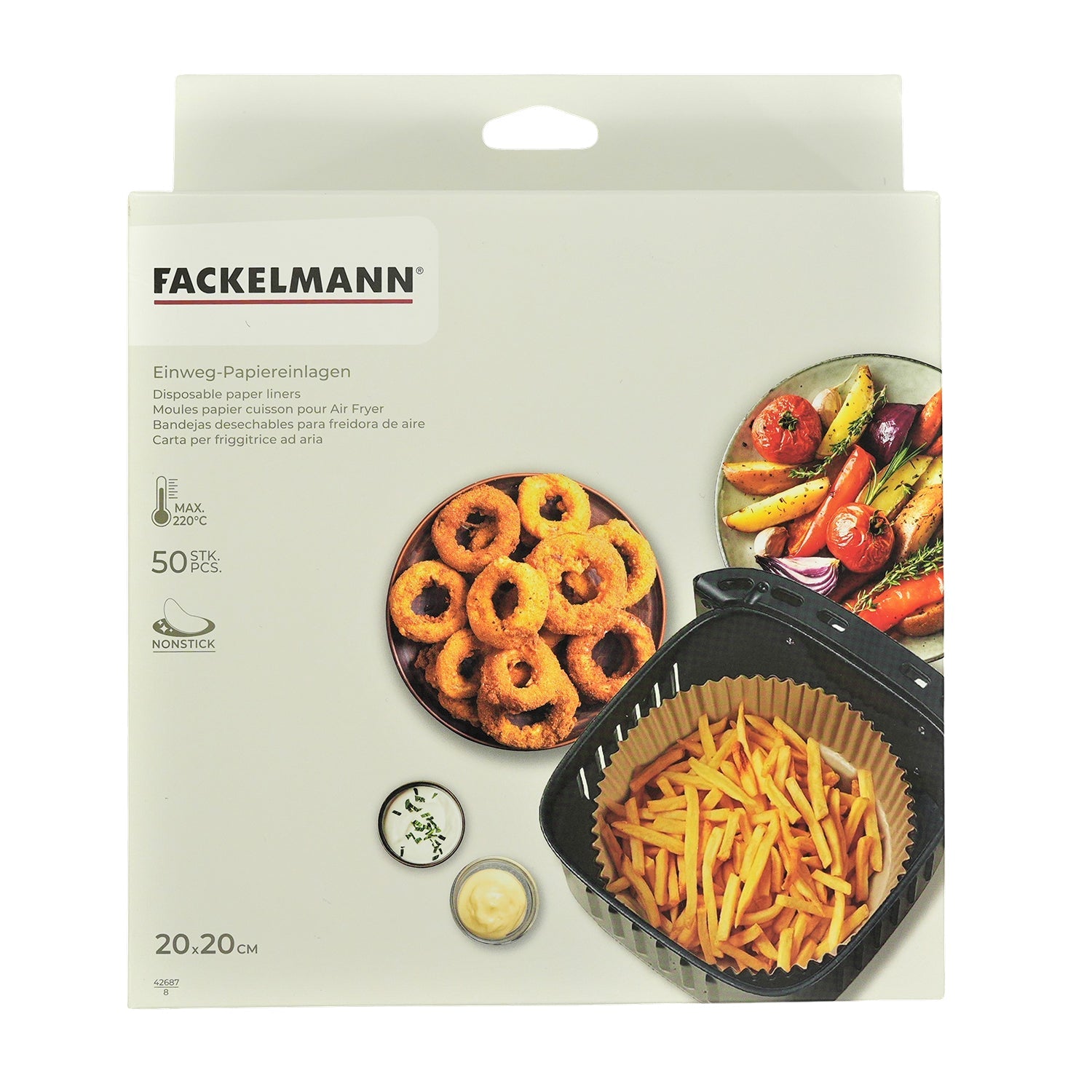 50 Moules en papier air fryer ronds 20 cm Fackelmann - Mathon - 8