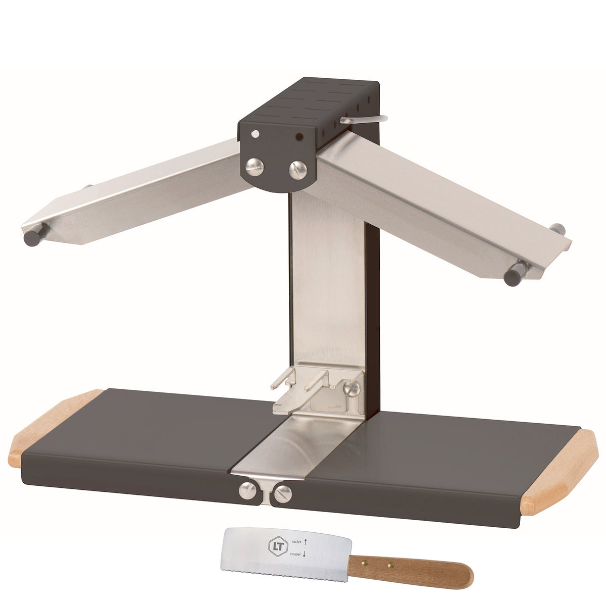 Appareil à raclette - Brézière® PREMIUM - Noir - Poignées bois - Couteau inclus Louis Tellier - Mathon - 1