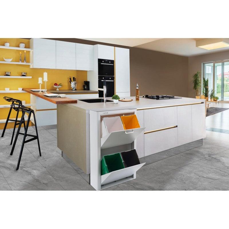 Poubelle cuisine de tri sélectif cubek, 4 compartiments de 20 litres. Don Hierro - Mathon - 8