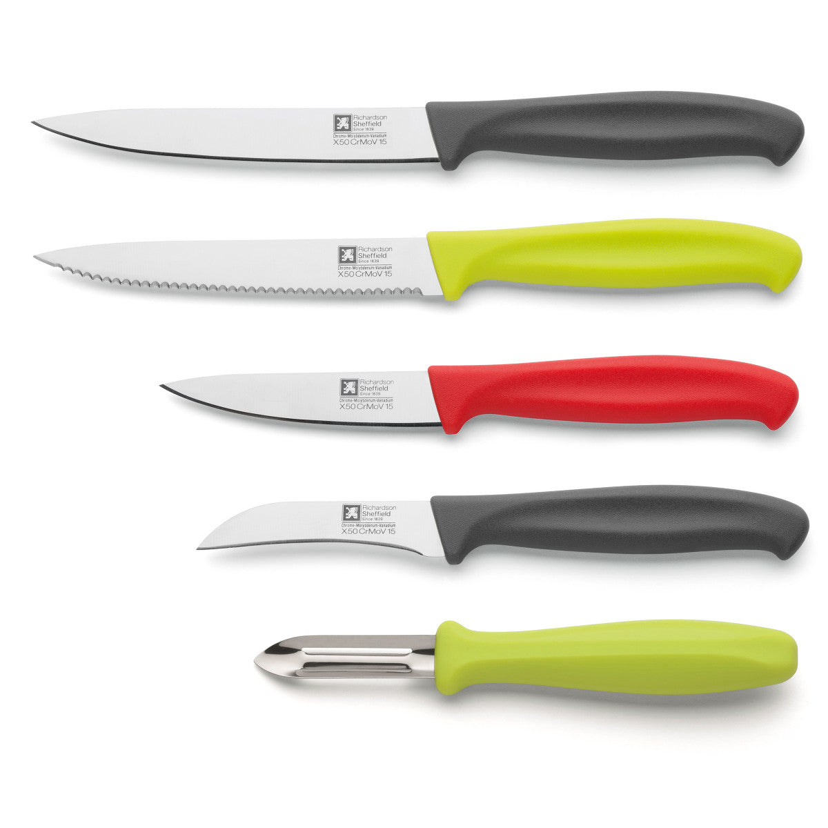 Super R Cut - Set de 5 couteaux multicolores Richardson Sheffield - Mathon - 1