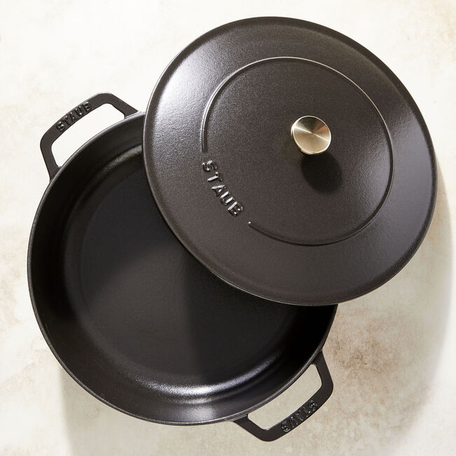 Sauteuse Chistera en Fonte, Ø 28 cm, 3,7 L, Noir Mat Staub - Mathon - 2