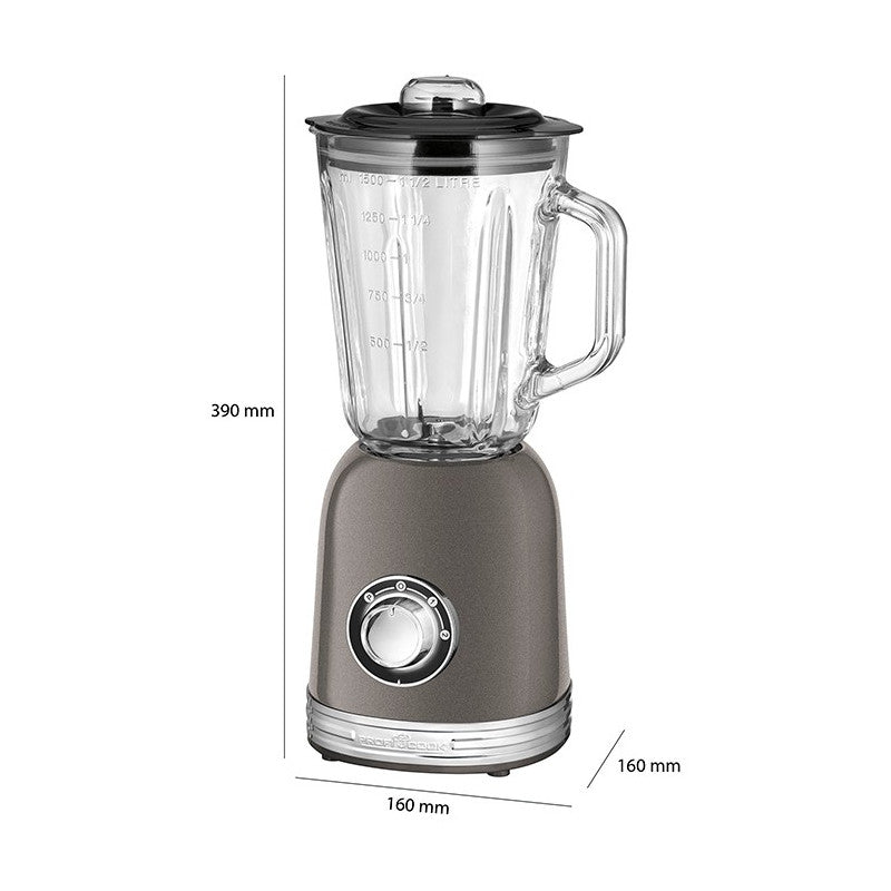 Blender Mixeur 1.5L vintage Proficook PC-UM 1195 Anthracite Proficook - Mathon - 6