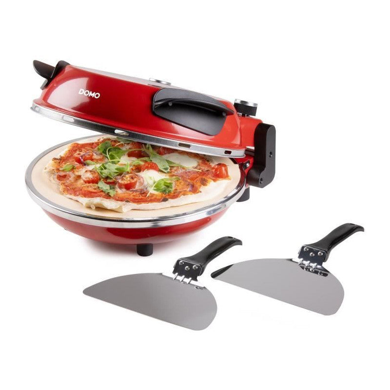 Four A Pizza - Domo - Do9284pz - électrique 1200w - Pierre En Céramique - Rouge Domo - Mathon - 4