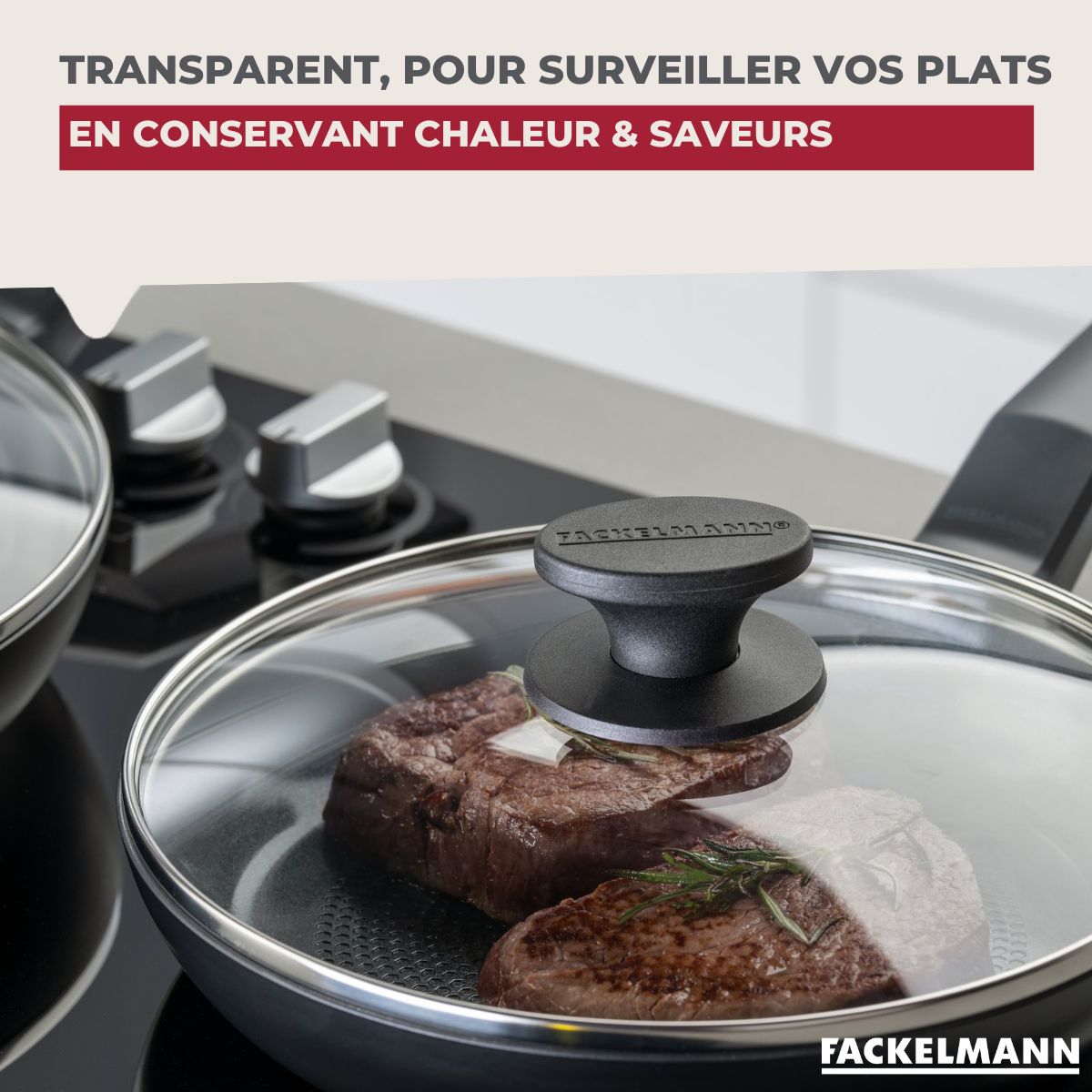 Couvercle de cuisson en verre 32 cm Fackelmann - Mathon - 4