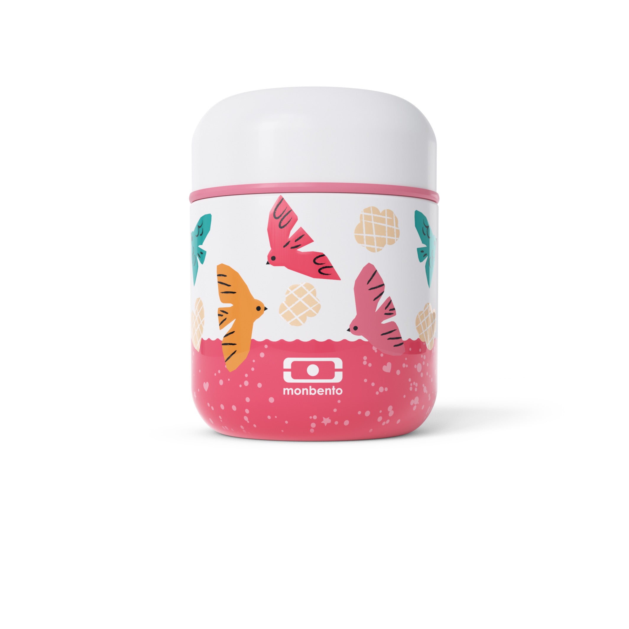 Lunch box isotherme Capsule 280ml rose Birds Monbento - Mathon - 1