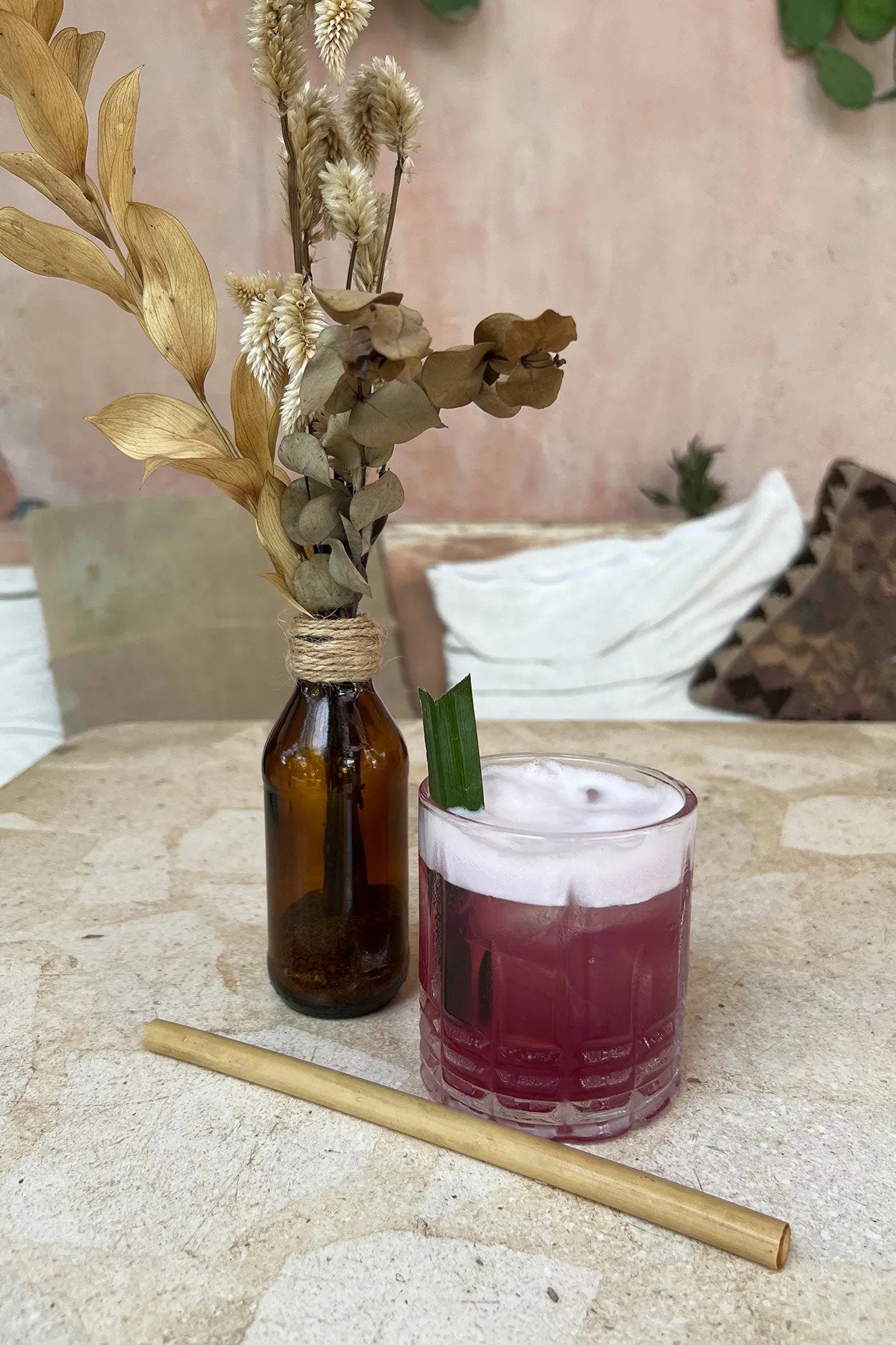 Les Pailles En Bambou - Lot De 10 Avec Brosse Bazar Bizar - Mathon - 6