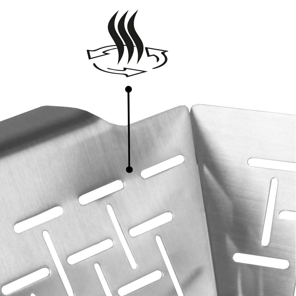 Freyersbacher® Panier à barbecue en acier inoxydable avec planche en bambou 2-en-1 Stoneline - Mathon - 4