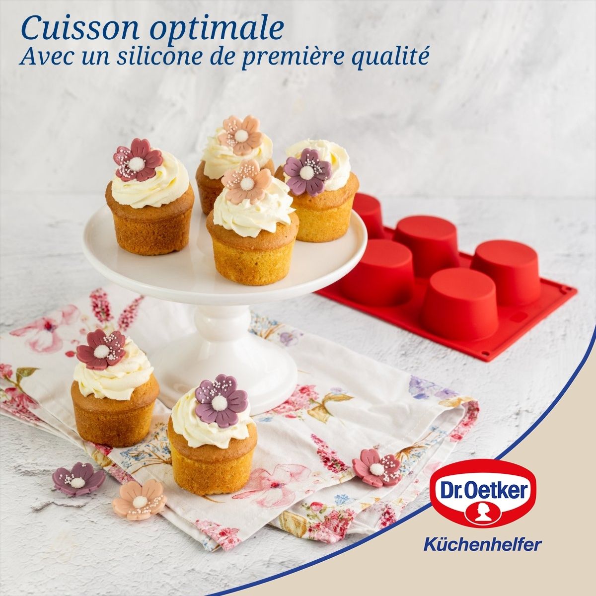 Ensemble de 2 moules à muffins 6 empreintes 30 x 18 cm  Flexxibel Love Dr. Oetker - Mathon - 3