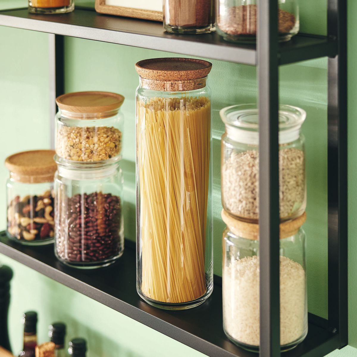 Pot à spaghetti 200cl avec bouchon en liège Pure Jar  - verre trempé extra résistant Luminarc - Mathon - 3