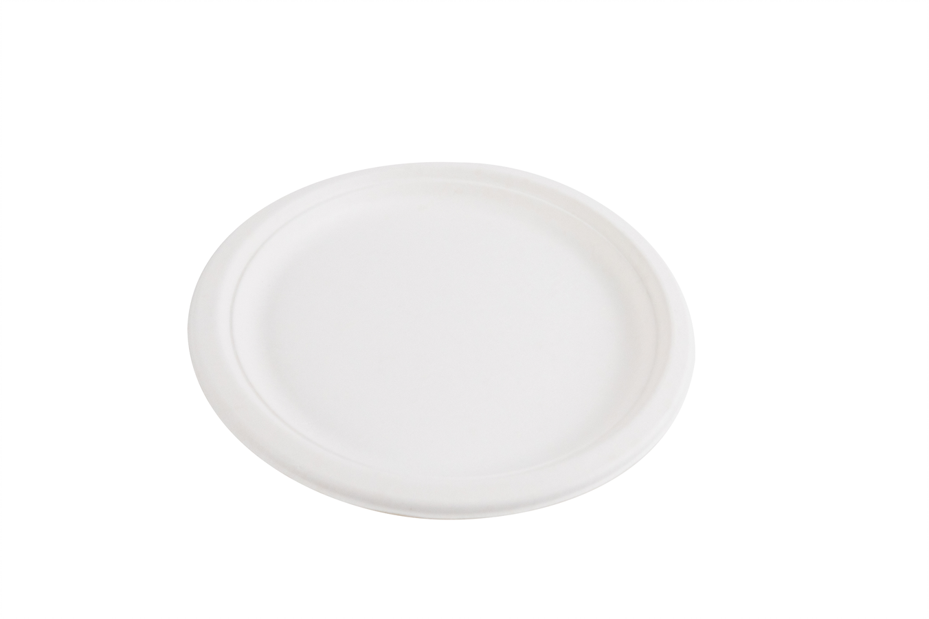 Assiette ronde blanche en pulpe Diam: 30 cm 30 x 30 x 2,6 cm - 50 unités FirstPack - Mathon