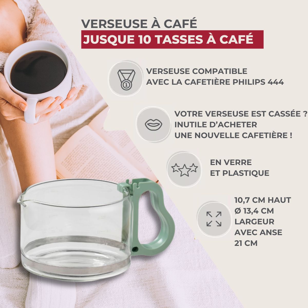 Verseuse à café pour cafetière Philips 444 Fackelmann - Mathon - 3